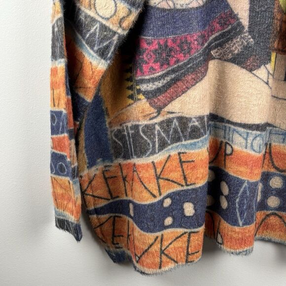 YESNO Womens 3XL Oversized Soft Cozy Graphic Pullover Wool & Cotton Sweater Bear - Picture 10 of 11